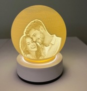 Personalizowana lampka nocna KULA 3D !! Super prezent na walentynki