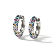 Modne kolorowe kolczyki z cyrkoniami licytacja!!!