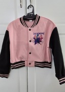 K-pop Huntrix demon hunters różowo-czarna bluza bejsbolówka 