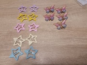 Zestaw 15 spinek, gwiazdki i motylki 