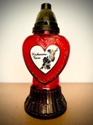 Kochanemu Tacie Czerwony Znicz Z Wkładem Wysokość 26 cm