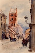 Warszawa 24x16 cm akwarela