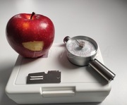 Jędrnościomierz, penetrometr owoców jabłek gruszek + nożyk