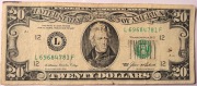 20 dolarów ameryka USD USA rok 1985 bardzo dobry stan