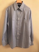 RALPH LAUREN KOSZULA W FIOLETOWO-BIAŁE PASKI  R . S/M     