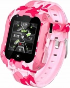 SMARTWATCH DLA DZIECI Z LOKALIZATOREM GPS EKRAN DOTYKOWY HD FACE ID RÓŻOWY 