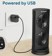 Wentylator kolumnowy 2 wiatraki Dr.Prepare 110°oscylacja cichy  