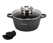 6,5L Garnek Marmurowy Brytfanna z Powłoką Gaz Indukcja 28CM Elitehoff