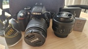Nikon D3300 + 2 obiektywy + akcesoria