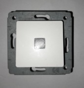 Przycisk pojedynczy podświetlany LEGRAND CARIVA biały - używany.