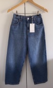 Zara spodnie jeans szerokie baggy r.140