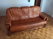 Sofa kanapa skórzana + fotel skórzany