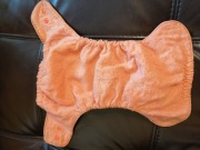 Otulacz wełniany Puppi łososiowy. Wymiary na zdjęciach. 