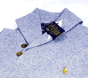 Polo Ralph Lauren sweter M golf szalowy szary Estate Shawl neck grey