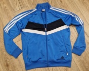 Niebieska bluza rozpinana oldschool adidas 164