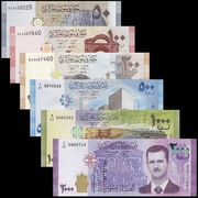 Syria set 6 banknotes 50 -1000 pounds UNC P.112-P.117