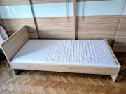 Łóżko BRW Namek 90x200 + Komfortowy Stelaż + Materac | Komplet