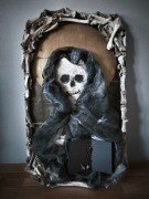 Santa Muerte Święta Śmierć obraz z kośćmi 