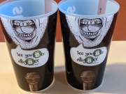 Zestaw 2x kubek do piwa 0,33 plastik wiel. użytku