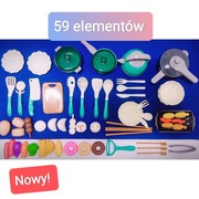 Super prezent! Duży Zestaw Kuchenny z Garnkami i Akcesoriami 59 elementów! 