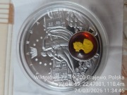 Srebrna moneta kolekcjonerska; 17,5 g czystego srebra, 2016 rok bicia