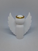 Świąteczny anioł aniołek ze złotą aureolą (11cm) - nowoczesna dekoracja