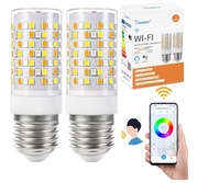 Inteligentne żarówki LED WiFi E 27 RGB 10 W 