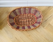 Koszyk wiklinowy Boho w pasy