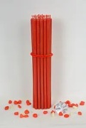 Świece intencyjne czerwone 10 sztuk 18/6,5 mm