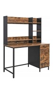 Biurko komputerowe gamingowe VINTAGE styl loft półka szafka szuflada 