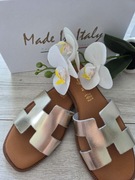 Klapki H złote r 39