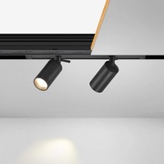 SCON 2x5W LED reflektory na szynę 24V, czarne, 2-głowicowe