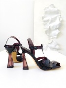 ZARA WINYLOWE TRANSPARENTNE SANDAŁY NA WYSOKIM OBCASIE ROZMIAR 41