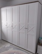 Szafa pięciodrzwiowa Stockholm 243 cm sosna andersen biała BRW