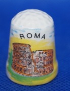 Naparstek Kolekcjonerski Porcelanowy Roma - koloseum