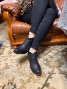 Botki Wonders, czarne, skóra naturalna, nowe, wkładka 27.12  cm, rozmiar 41