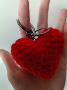 Brelok breloczek pluszak maskotka Czerwone serce serduszko Walentynki Handm