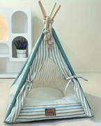 Uroczy namiot legowisko dla psa lub kota; Tipi z miękką poduszką