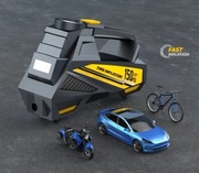 KOMPRESOR SAMOCHODOWY Pompka Elektryczna Sprężarka do Kół 12V LED LCD 