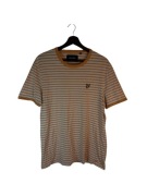 Koszulka lyle and Scott Biała pomarańczowa w paski z logiem xl