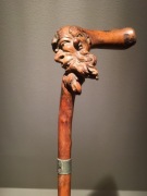 Rzeźba laska drewniana oryginalny i jedyny taki antyk - dzieło sztuki