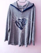 Bluzka szara z dzetami roz.42 wymiary opis