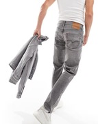 LEVI'S 502__spodnie / jeansy męskie (31/32) stretch premium slim szare