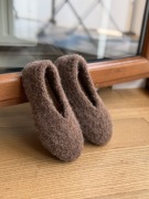 Baleriny handmade z alpaki | rozmiar 36-37| kolor kasztan | do domu