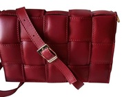 Vera Pelle Torebka skóra naturalna a'la Bottega Veneta bordo