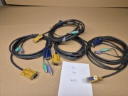 Adapter kablowy, KVM, VGA na VGA + 2x PS/2