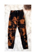 Bershka dresy spodnie dresowe tie dye wysoki stan
