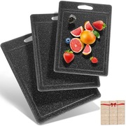 Zestaw desek do krojenia, 3-częściowy o wyglądzie granitu, antypoślizgowe