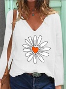 Biała bluzka stokrotka 