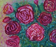 obraz olejny róże w dzbanie impresjonizm